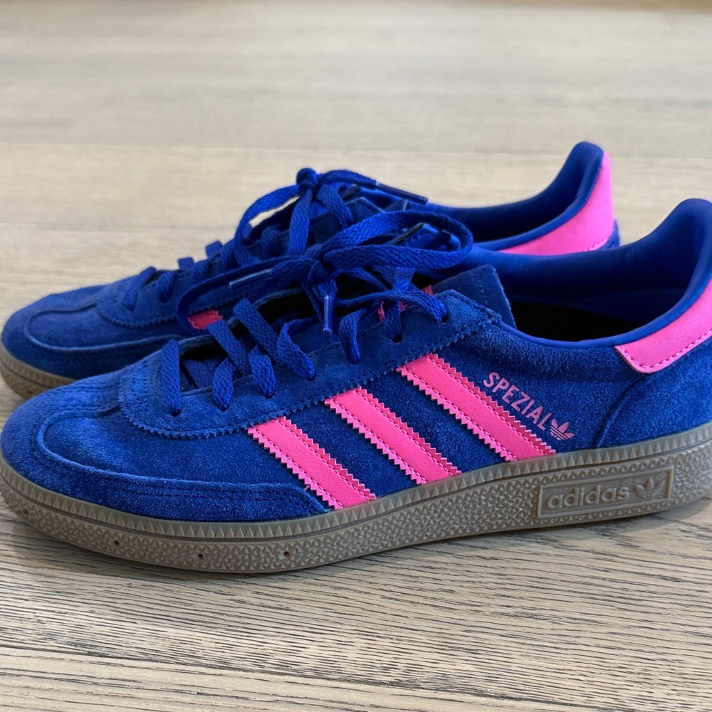 Adidas Handball Spezial Sneakers in Blue and Pink